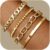 ADRAMATA Chunky Bracelets for Women 14K Gold Plated Bracelet Set Stack Layered Bracelets Adjustable Link Chain Bracelet