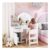 AIYAPLAY Girls Dressing Table with LED Mirror and Stool, White