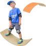 AIYAPLAY Wooden Balance Board for Kids, Wobble Board with Silent Felt for Children 3-8 Years Old, Curvy Swing Seesaw for Sensory Play
