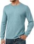 AIYINO Long Sleeve T Shirt Mens Thermal Waffle Tshirts Crew Neck Casual Cotton T Shirts for Men UK Underwear Textured Knit Tops