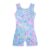 ALISISTER Sparkly Gymnastics Leotard with Shorts, Silver, 6-7Y