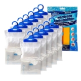 ANSIO Wardrobe Dehumidifier Disposable Hanging Bags – Pack of 12