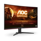 AOC Gaming C32G2ZE – 32 Inch FHD Curved Monitor, 240Hz, 1 ms MPRT, VA AMD FreeSync Premium, Low Input Lag (1920×1080 240Hz)
