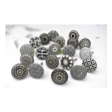 ARTISNO Set of 20 Black and White Ceramic Cabinet Knobs