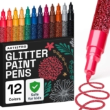 ARTISTRO Glitter Paint Pens, 12 Acrylic Glitter Markers Extra-Fine Tip 0.7mm – Sold By Artistro UK FBA