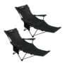 ARURU 2-in-1 Reclining Camping Chair, 2-Pack, Heavy-Duty 300lbs