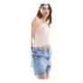 ASOS DESIGN Knitted One Shoulder Top in Pink Stripe