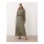 ASOS DESIGN Ruffle Waist Maxi Dress in Khaki