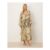 ASOS DESIGN v Neck Smock Midi Dress with Ruffles in Green Abstract Print