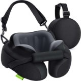 AUVON Travel Neck Pillow with Chin-Support Design & Straps to Airplane Seat – Sold by AUVON FBA