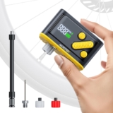 AUXITO Bike Pump,Mini Electric Bicycle Pump with Gauge 20s Fast Inflate,120PSI Portable Bike Tire Pump with Presta & Schrader Valve,Bike Accessories for Road Mountain Bike,E-Bike,Motorcycle(129g)