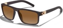 AVAWAY Vintage Polarised Mens Sunglasses for Women UV400 Protection Super Lightweight Rectangular TR90 Frame Glasses for Driving Fishing
