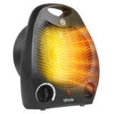 Abode Electric Fan Heater 2000W with 2 Heat Settings, Overheat Protection & Safety Tip Over Switch