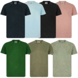 Acid Wash Cotton Jersey Crew Neck T-Shirt (7 Colours Available) – w/Code