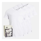 Adidas Mens Active Core Cotton Three Pack V-Neck T-Shirts White (Size S Only)