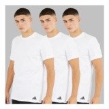 Adidas Mens Comfort Flex Cotton Three Pack Crew Neck T-Shirts White