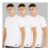 Adidas Mens Comfort Flex Cotton Three Pack Crew Neck T-Shirts White