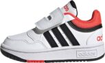 Adidas Originals Boys Hoops Shoes, Cloud White Core Black Bright Red, 5 UK