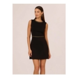 Adrianna by Adrianna Papell Scuba Knit a Line Black Dress