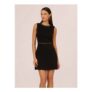 Adrianna by Adrianna Papell Scuba Knit a Line Black Dress