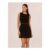 Adrianna by Adrianna Papell Scuba Knit a Line Black Dress