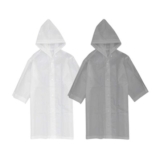 Adult Rain Ponchos, 2-Pack, Reusable Waterproof with Hoods and Sleeves