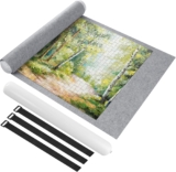 Ainiv Puzzle Roll Mat with Felt Storage for up to 1500 Pcs, Portable, Foldable, Auxiliary Lines, Adults & Children Gifts