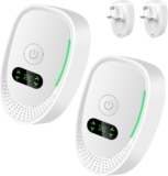 Air Purifier for Home Bedroom Plug-In, Ionic Mini Portable Air Freshener with Negative Ions for Fresher Air, Low-Noise Filterless Ioniser for Kitchen/Office/Bathroom-2 Pack