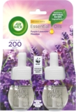 Air Wick Plug in Diffuser Twin Refill, Purple Lavender Meadow, Pack 2 x 19ml, Long Lasting Fragrance, Lasts up to 200 days, Plug in Air freshener