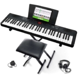 Alesis Melody 61 Keyboard Piano for Beginners with 61 Keys, Speakers, Stand, Bench, Headphones, Tablet/Sheet Music Stand