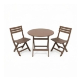 Alivio 3-Piece Folding Bistro Table and 2 Chairs Set – 4 Colour Choice