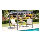 Alivio 4 X 3M Steel Frame Outdoor Pergola with Retractable Canopy