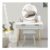 Alivio Hollywood Dressing Table Set with Stool and LED Mirror