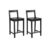 Amazon Basics 2 Black Wood Counter Stools with Backrest