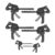 Amazon Basics 6 Piece Steel Spring Clamp Set, 2 Pieces 10.16 cm, 4 Piece 15.24 cm, Black, Grey