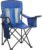 Amazon Basics Comfortable, Heavy Duty, Portable Camping Chair with 4-Can Cooler, Side Pocket, Cup Holder, and Carry Bag, Blue – Large Size
