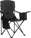 Amazon Basics Comfortable, Heavy Duty, Portable Camping Chair with 4-Can Cooler, Side Pocket, Cup Holder, and Carry Bag, Collapsible for Camping, Fishing, Beach, and Backpacking