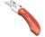 Amazon Basics Durable Folding Utility Knife with Aluminum Body, Red