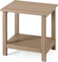 Amazon Basics Outdoor Side Table, 42cm x 32cm x 42cm, Wood-like Brown, 1-Pack