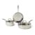 Amazon Basics Stainless Steel Cookware Set, 5-Piece Set, All Cooktop Friendly, Dishwasher-Safe