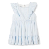 Amazon Essentials 100% Cotton Girls Ruffled Woven Dress – 8 Years