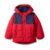 Amazon Essentials Boys Hooded Puffer Jacket, Navy/Red Colour-Block, 2 Years