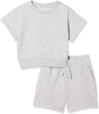 Amazon Essentials Boys Relaxed Fit Sweatshirt and Shorts Set, Pack of 2