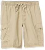 Amazon Essentials Mens 9 (23cm) Elastic Waist Cargo Shorts – Size XXL – Khaki Brown