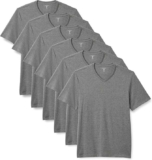 Amazon Essentials Mens Regular-Fit Short-Sleeve V-Neck T-Shirt S – Pack of 6