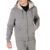 Amazon Essentials Mens Sherpa-Lined Full-Zip Fleece Hoodie – Light Grey Heather – Size Large