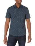 Amazon Essentials Mens Slim-Fit Short-Sleeved Button-Down Printed Shirt