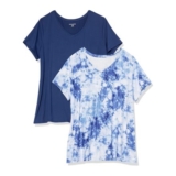 Amazon Essentials Womens Quick Dry V-Neck Gym T-Shirt, 2-Pack