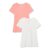 Amazon Essentials Womens Short-Sleeve T-Shirt (Peach & White,,v Neck L,,)