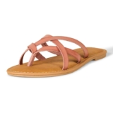 Amazon Essentials Womens Strappy Slide Flat Sandal Size 4.5